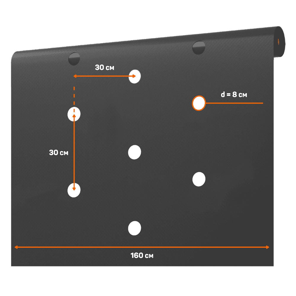 Бело-чёрная мульча 80