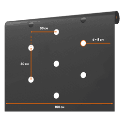 Бело-чёрная мульча 80